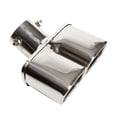 thumbnail image 4 of 63mm Exhaust Tips Muffler Stainless Steel Car Exhaust Tail Pipe Double Outlet Square Mouth End Pipe Silver, 4 of 6
