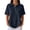 #02Navy, variant on Women's Golf Short Sleeve Shirts Lightweight Moisture Wicking Collared T Shirt Dark Gray 2XL