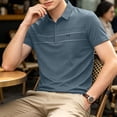 thumbnail image 3 of Lopecy-Sta Shirt for Mens Patterned Short Sleeve Button Placket Casual Business Top with Chest Pocket Comfortable Breathable Knit Tee for Men Work and Casual Occasions, 3 of 8