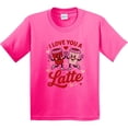 thumbnail image 3 of Inktastic I Love You a Latte Valentines Coffee Love Youth T-Shirt, 3 of 5