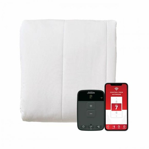 Sunbeam 2159756 Protège-Matelas Électrique avec Contrôleur Numérique et Connexion Wi-Fi - Format Double