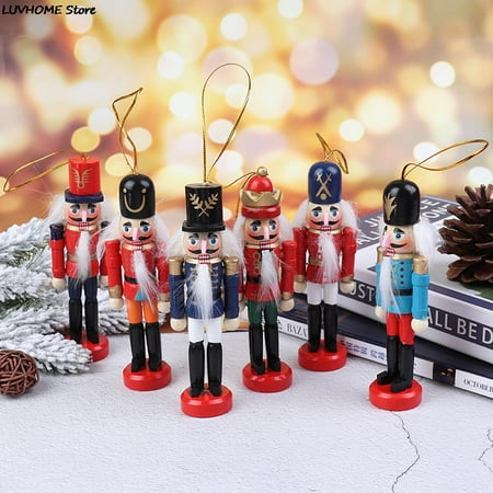 

Fuwaxung 1pc Wooden Nutcracker Solider Figure Model Puppet Doll Handcraft For Children Gifts Christmas Home Office Decor Display Random