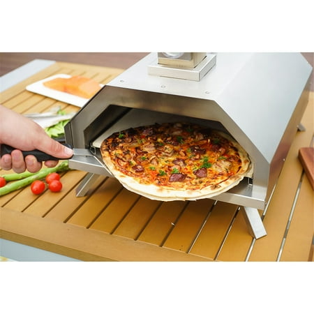 Pyre-Go Wood Fired Pizza Oven (Outdoor) Natural or Flavored Pellet Fuel | Cooks Meat, Fish, Steaks, Burgers, Vegetables | Portable Stainless-Steel Frame | Rapid Heating