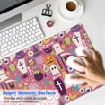 thumbnail image 4 of Long Mouse Pads for Desk,Halloween Cute Icons on Pink Pattern Desk Mats on Top Of Desks, Desk Mouse Pad Extra Large with 3mm Non-Slip Base and Stitched Edge for Gaming,Office,Work,Home 31.5"x11.8", 4 of 6