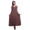 thumbnail image 1 of Bimba Robe Longue pour Femmes en Rayonne à Imprimé Floral Chic Bohème d'Été Maxi de Plage - X-Grand, 1 of 5