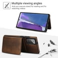thumbnail image 2 of ELEHOLD Case for Samsung Galaxy Note 20, 2-in-1 Magnetic Shockproof Leather Wallet Flip Case Cover, Detachable Card Holder with Stand,Brown, 2 of 5
