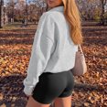 thumbnail image 4 of Womens Collared Button Neck Sweatshirt Oversized Long Sleeve Loose Fit Casual Fall Winter Pullover White S, 4 of 4