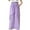 Purple, variant on FAIWAD Girls Trendy Cargo Pants Solid Color Elastic Waist Lightweight Joggers Teen Baggy Comfy Multiple Pockets Trousers
