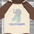 thumbnail image 4 of Inktastic I Love My Grammy Elephant Boys or Girls Long Sleeve Baby Bodysuit, 4 of 5