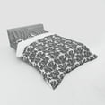 thumbnail image 3 of Ambesonne Black and White Bedding Set 3 Pcs, Foliate Theme, Twin XL, Black White, 3 of 3