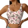 thumbnail image 2 of Uemuo Beautiful Butterflies and Hearts Pattern Women's Sports Bra - High Impact Support, Breathable, and Comfortable Athletic Bra for Running, Yoga, and Workouts, 2 of 9