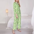 thumbnail image 3 of Daiia Daisies Flowers for Women's Long-Sleeved Pajama Set – Soft & Comfortable Sleepwear Button-Up Pajamas Cozy Lounge Wear-X-Large, 3 of 7