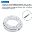 thumbnail image 3 of Uxcell 151FT Stainless Steel Cable Railing Kit, 1/8" Vinyl Coated 7x7 Strand Wire Rope with Loop Sleeves and Thimbles White, 3 of 7