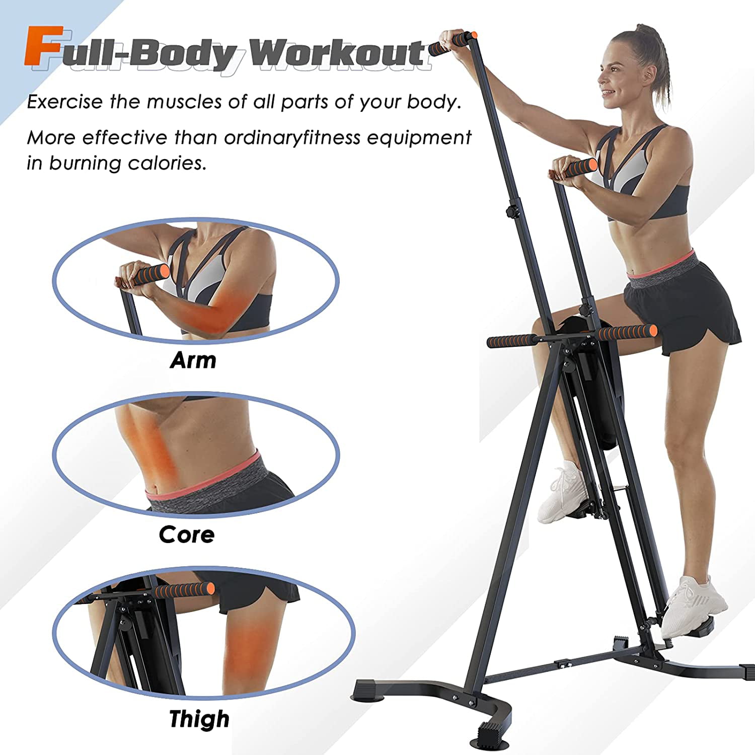 Details about   ANCHEER 2 IN 1Exercise Climber Stepper Cardio Climbing Machine Workout Vertical; 
