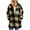Yellow, variant on SwiftWear Women's Plaid Sherpa Collar Jacket Plus Size Zip Up Fleece Coat Casual Flannel Oversized Outerwear​​, Orange
