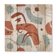 thumbnail image 3 of Designart 'Tropical Palm Leaves With Geometrical Shapes' Modern Print on Natural Pine Wood, 3 of 5