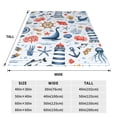 thumbnail image 3 of Pofeuu Watercolor Nautical Print Ultra-Soft Micro Fleece Blanket,for Bed Or Sofa,All Season Throw Blankets Flannel Blanket-40"x30", 3 of 7