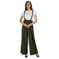 thumbnail image 1 of Bimba Stylish Solid Dungaree For Womens Adjustable Strap Loose Rayon Romper Pants, 1 of 6