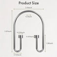 thumbnail image 4 of TABGIME Decorative & Sturdy Glide Plated Chrome Rustproof Metal Shower Curtain Rings U-Shaped Non-Slip Double Hooks, 24 Count-Cylinders, 4 of 4