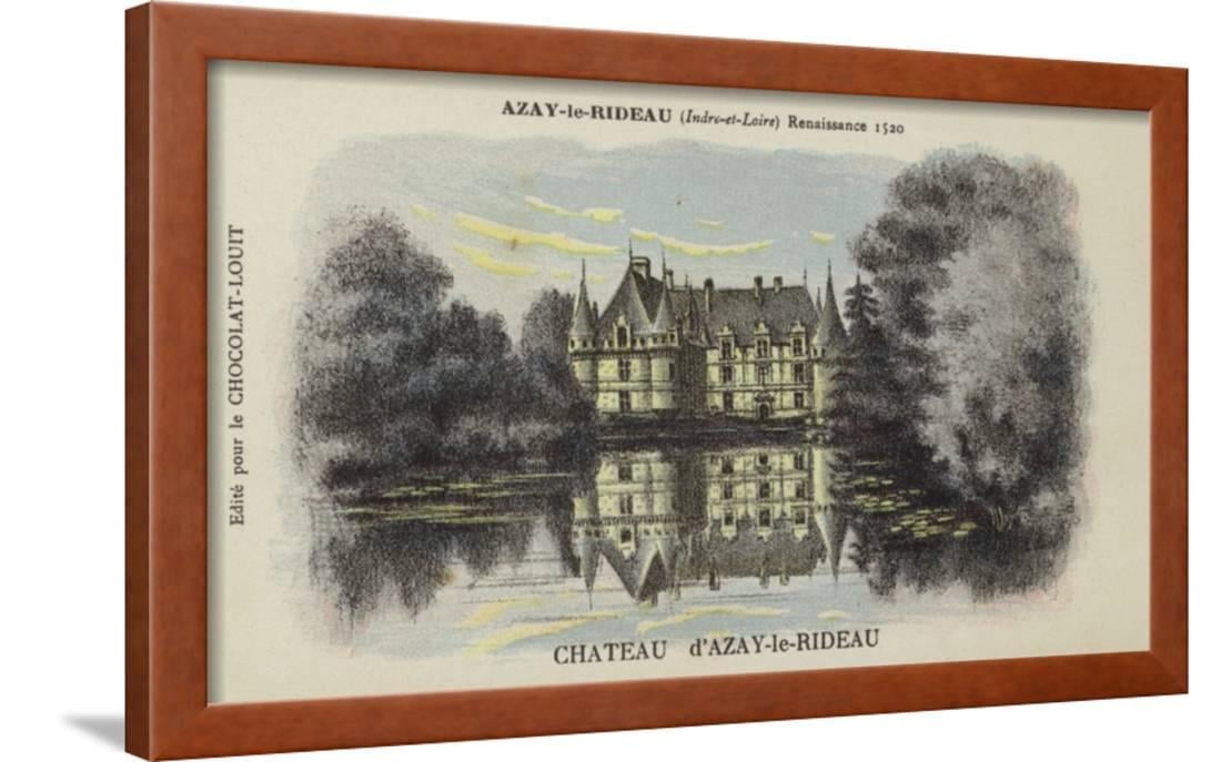 Chateau d/'Azay-le-Rideau 23.25/" x 33/" Poster Realism Gray White