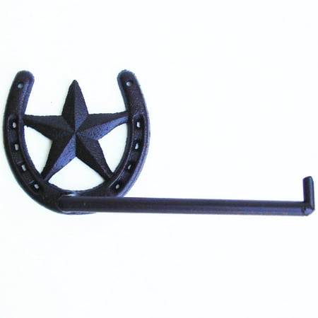 Texas Star Horseshoe Toilet Tissue Tp Paper Roll Holder Western