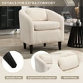 thumbnail image 2 of LUCKHAO   Accent Chair, Corduroy  Thick Cushion Barrel Chair with Pillow ,Comfy Armchair Corduroy Living Room Chairs with Wood Legs  , Club Single Sofa Chair, 2 of 23