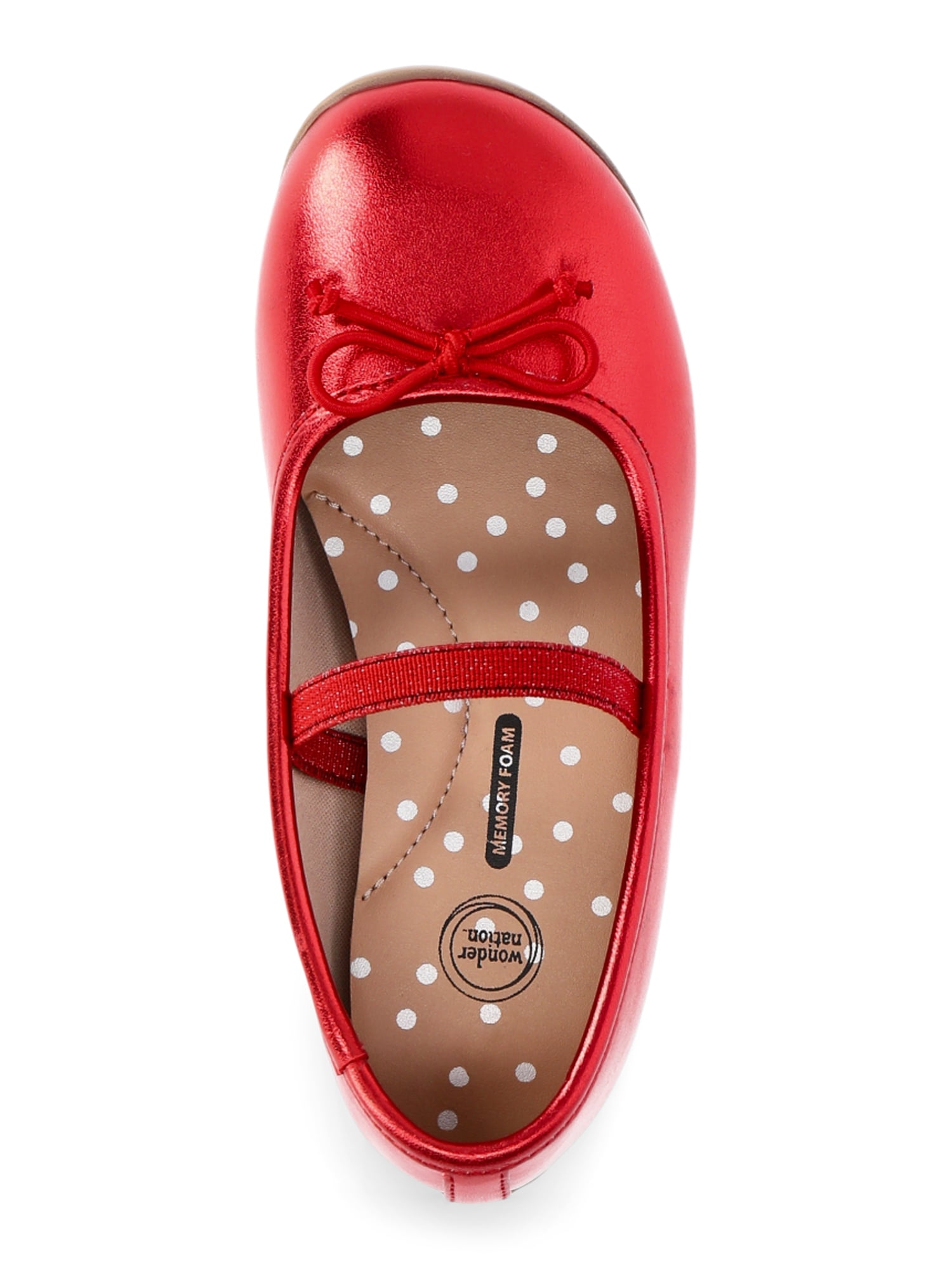 Wonder Nation Toddler Girls Bow Ballet Flat Shoes
