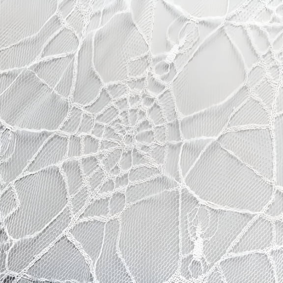 AUQ Halloween Spooky Spider Web Mesh Fabric,Halloween Spooky Fabric Cloth Scary Gauze Cloth for Halloween Party Supplies Decorations,White