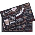 thumbnail image 1 of Coffee Mat 2pcs 12x19 Coffee Bar Mat Absorbent Non Slip Coffee Mat for Countertops Coffee Bar Accessories Coffee Dish Drying Mat for Coffee Station Waterproof, Black Red, 1 of 6