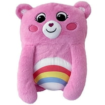 Happy Nappers: Care Bears Pillow Pocket Pal - Cheer Bear - Plush Character Pillow Case, Animal Cover w/ Weighted Paws, Soft Huggable Companion, Kids