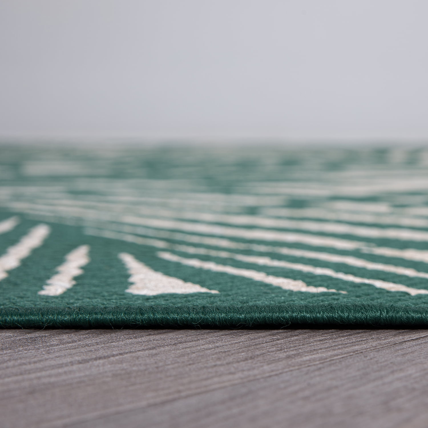 World Rug Gallery Contemporary Palm Leaf Textured Flat Weave Indoor/Outdoor Area Rug - GREEN 5' X 7'
