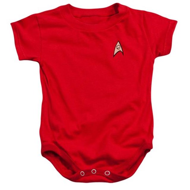 Star Trek-Uniforme d'Ingénierie - Combinaison pour Bébé - Rouge, Petit 6 Mois