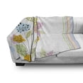 thumbnail image 3 of Dandelion Soft Flannel Fleece Throw Blanket, Colorful Wildflowers with Line Art Design Abstract Composition Gentle Nature, Cozy Plush for Indoor and Outdoor Use, 50" x 60", Multicolor, by Ambesonne, 3 of 6