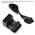 thumbnail image 4 of 16P to 16P GPU PCIe Connector, 180 Degrees Angled Graphics Card Power Adapter, Aluminium Alloy Housing, Exquisite Design, Plug and Play with 600W Power, for Desktop Computer, 4 of 7