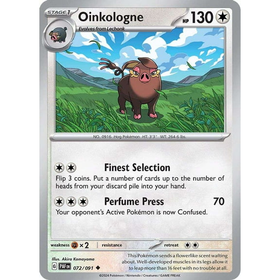 Pokemon Paldean Fates Uncommon Oinkologne #72