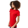 thumbnail image 3 of Tultex Short Sleeve Women's Fine Jersey T-Shirt, Classic Fit Crewneck Tee, Red, L, 3 of 5