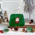 thumbnail image 5 of Cookie Tins Square Storage Tins with Christmas Decor Santa, Children's Gift Small Tinplate Box Mini Handbag for Giving Xmas Party Favors(2.8x2.4 Inch),Green, 5 of 6