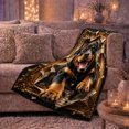 thumbnail image 6 of Dynamic Rottweiler Bursting Through Baroque Frame, Playful Pet Portrait Pattern, Warm Flannel Blanket for Living Room and Bedroom, Dog Lovers Just Because Gift, Pet Lover Home Decor, 6 of 9
