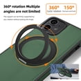 thumbnail image 4 of Allytechgroup Magnetic Case for iPhone 11, Built-in Invisible 360° Rotatable Kickstand, Compatible with MagSafe, PU Leather Slim Shockproof Protective Phone Case Cover, Darkgreen, 4 of 7