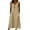 Khaki, variant on hotojiny Linen Dresses for Women Solid Color Sleeveless Casual Tshirt Sundress with Pockets Loose Tank Beach Dress S-2XL