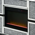thumbnail image 4 of Electric Fireplace with Mirror Panel Framing and Faux Crystals Inlay,Silver, 4 of 5