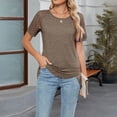 thumbnail image 6 of Diufon Summer Blouses for Women 2025 Trendy Lace Short Sleeve Crewneck Tops Casual Business Blouse, 6 of 8