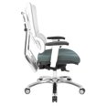 thumbnail image 2 of Office Star Products Breathable White Vertical Mesh Chair with Grey Mesh Seat and Polished Aluminum Base, 2 of 9