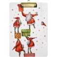 thumbnail image 2 of FMSHPON Christmas Santa Star Present Watercolor Clipboard Hardboard Wood Nursing Clip Board and Pull for Standard A4 Letter 13x9 inches, 2 of 5