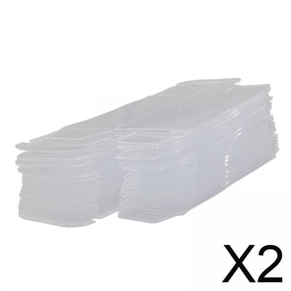 Caja De Exhibición Transparente De PVC De 2 X 50 Piezas Para Muñecas, Modelos De Coches, Recuerdos