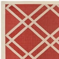 thumbnail image 3 of SAFAVIEH Courtyard Jasper Geometric Bordered Indoor/Outdoor Area Rug, 2'7" x 5', Red/Bone, 3 of 5