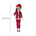 thumbnail image 3 of Conjunto De Ropa Para Muñecas Santa Elf Conjunto de disfraz de elfo navideño, pantalones, sombrero, regalo de Feliz Navidad (SD19), 3 of 7