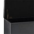 thumbnail image 5 of Trent Home 34" Transitional Rectangle Ottoman in Black Faux Leather, 5 of 8