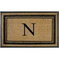 thumbnail image 1 of First Impressions Markham Border Double Door, Doormat, Monogrammed N, X-Large, 30"X48", 1 of 4