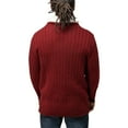 thumbnail image 2 of X RAY JEANS Mens Cable Knit Cowl Neck Sweater, Burgundy, L, 2 of 5